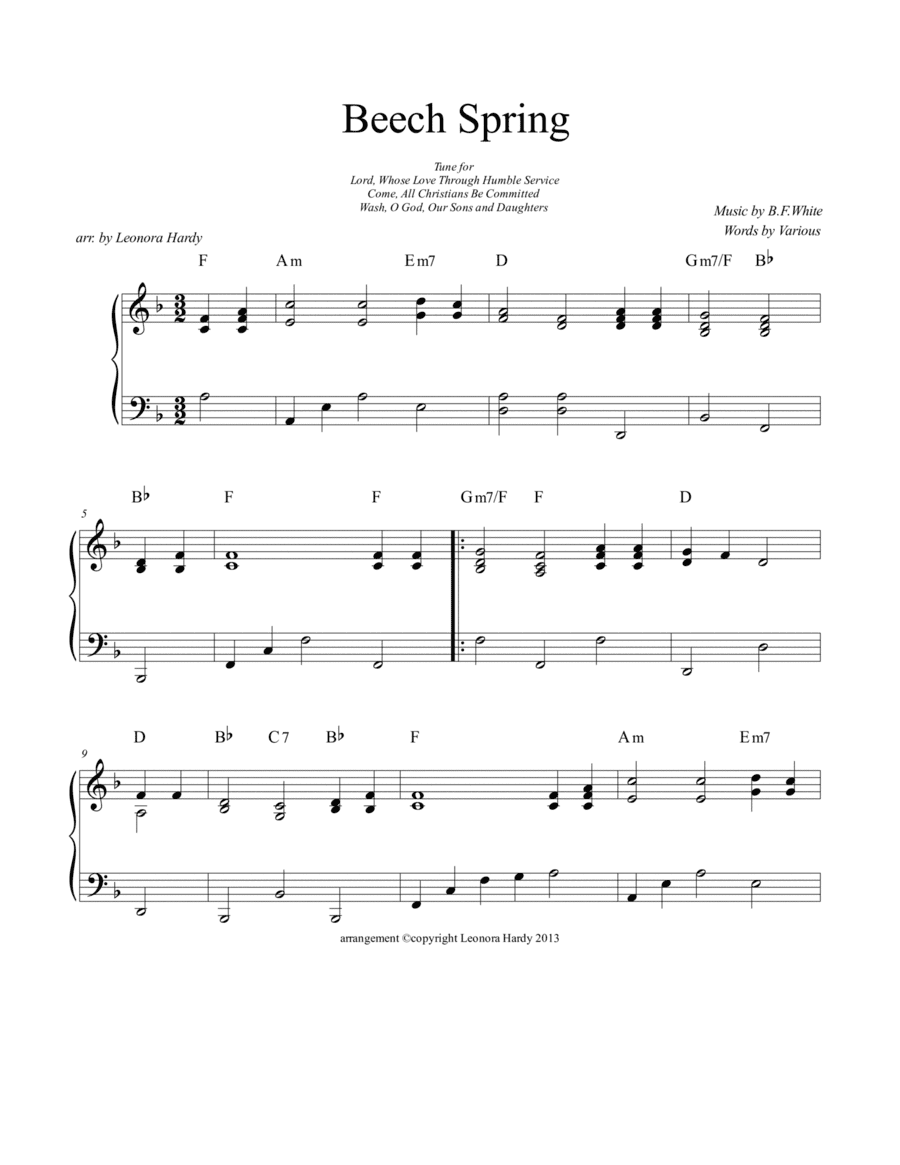Beech Spring (arr. Leonora Hardy)