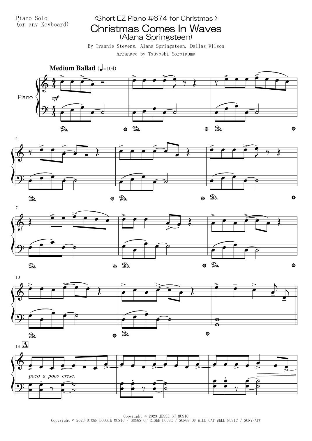 Christmas Comes In Waves (arr. Tsuyoshi Yoroiguma)