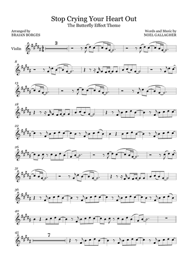 Stop Crying Your Heart Out (arr. Braian Borges)