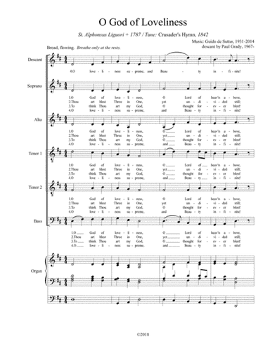 O God of Loveliness (SATB + Descant, Organ) (arr. Paul Grady, 1967-)