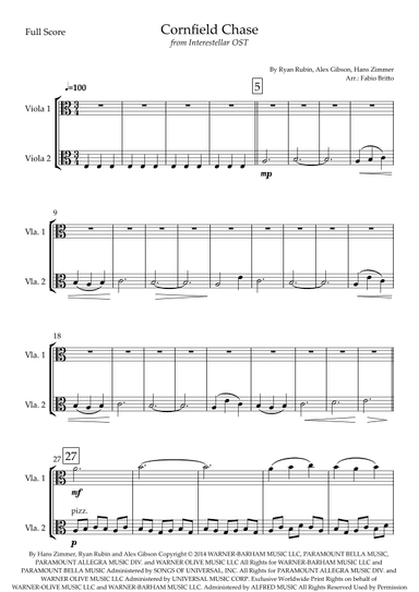 Cornfield Chase (arr. Fabio Britto)