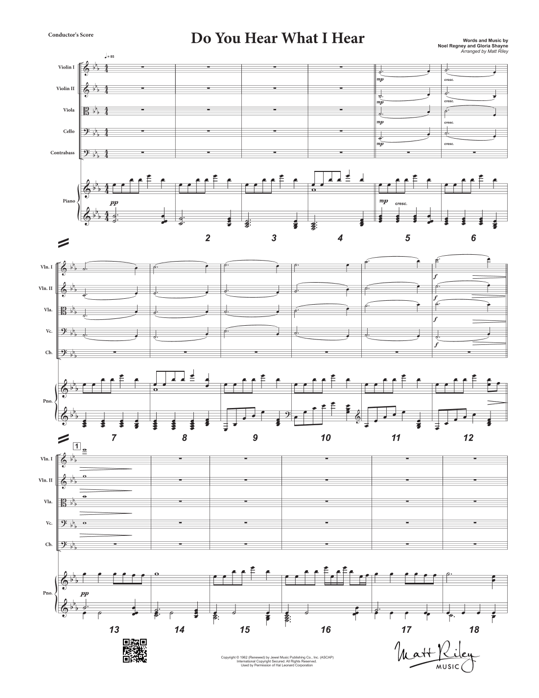 Do You Hear What I Hear (arr. Matt Riley)