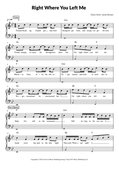Right Where You Left Me (arr. Pave)
