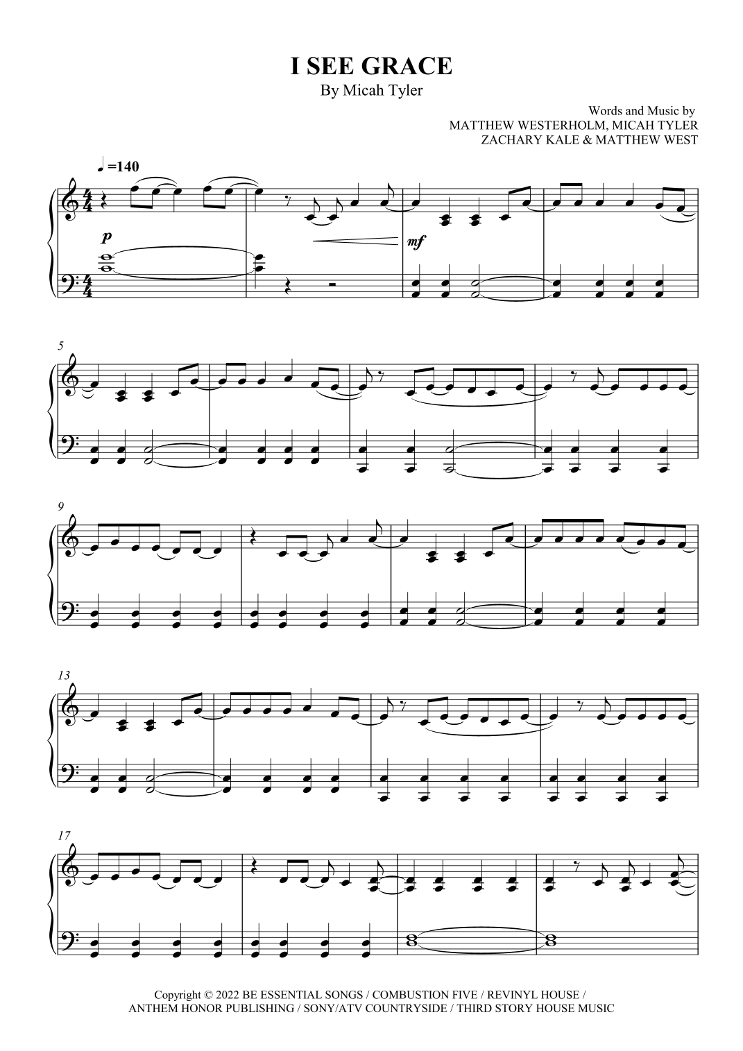 I See Grace (arr. SCMusic)