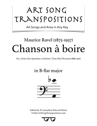 Chanson Romanesque (arr. ArtSongTranspositions.com)