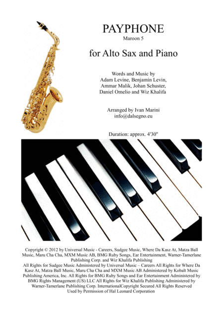 Payphone (arr. Ivan Marini)