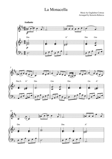 La Monacella (arr. Kaiserin Rebecca)