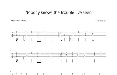 Nobody knows the trouble I‘ve seen (arr. Bettina Schipp)