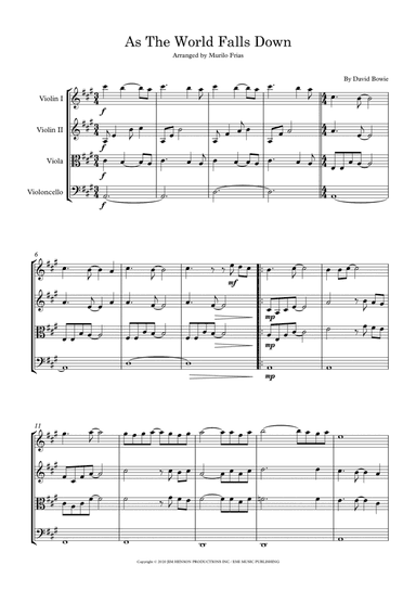 As The World Falls Down (arr. Murilo Frias)