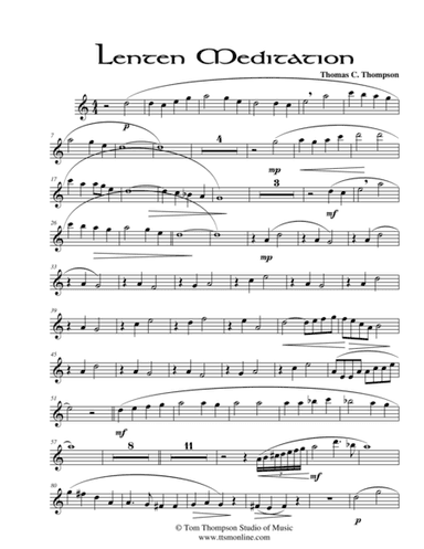 Lenten Meditation (flute score) (arr. Thomas C. Thompson)