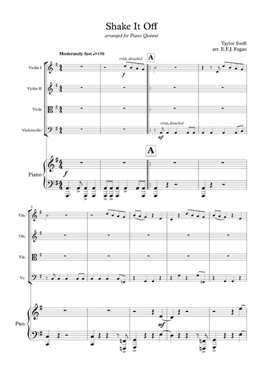 Shake It Off (arr. E.F.J Fagan)