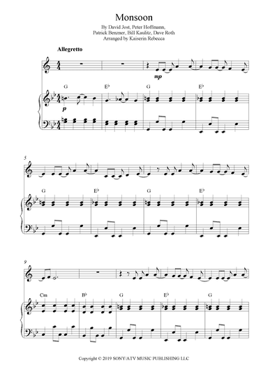 Monsoon (arr. Kaiserin Rebecca)