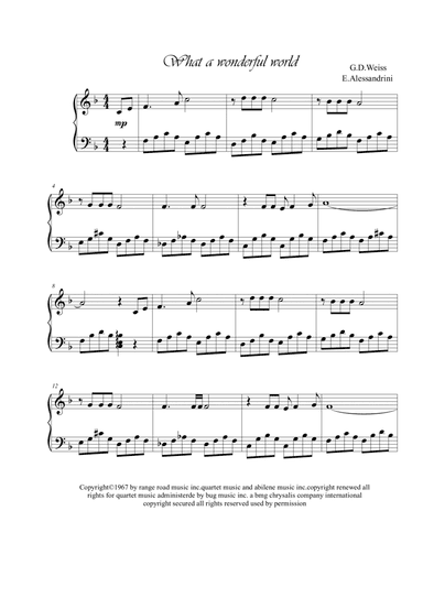 What A Wonderful World (arr. Ester Alessandrini)