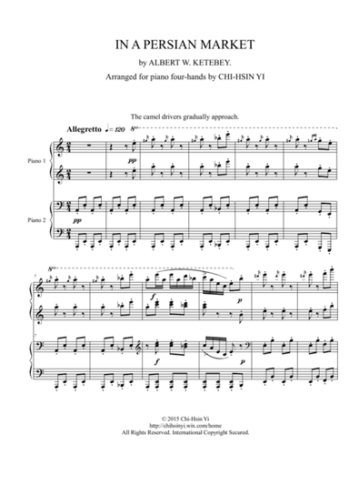 IN A PERSIAN MARKET (Piano 4-hands) (arr. Chi-Hsin Yi)