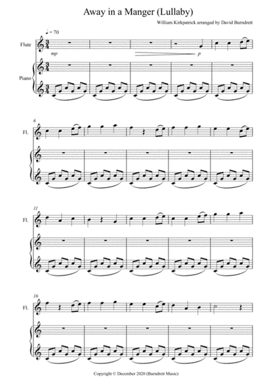 Away in a Manger (Lullaby) for Flute and Piano (arr. David Burndrett)