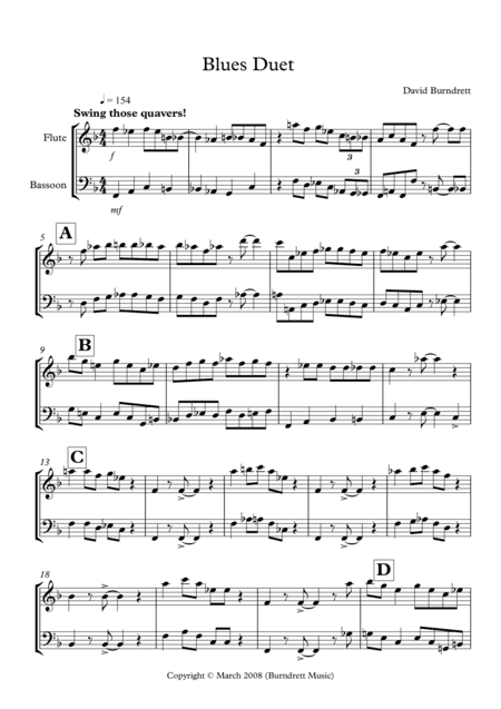Blues Duet for Flute and Bassoon