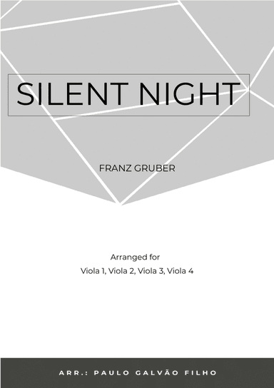 SILENT NIGHT - VIOLA QUARTET (arr. Paulo Galvao Filho)