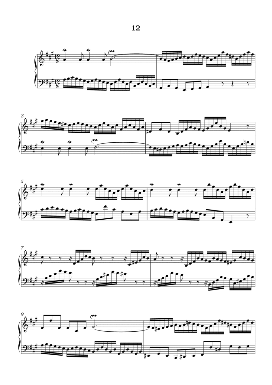 J.S.Bach:Two-Part Invention No.12