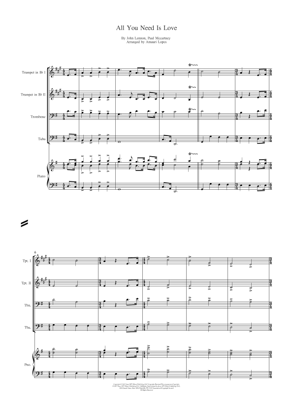 All You Need Is Love (arr. Amauri Lopes)