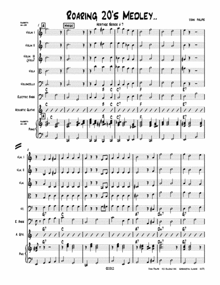"Roaring 20's Medley"-----String Orchestra-----Heritage Series # 7 (arr. Juhn Philips)