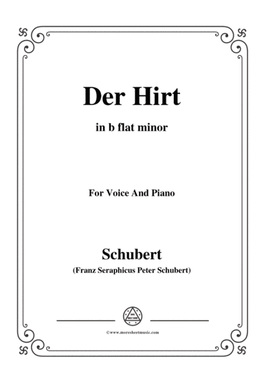 Schubert-Der Hirt,in b flat minor,D.490,for Voice and Piano (arr. MSM)