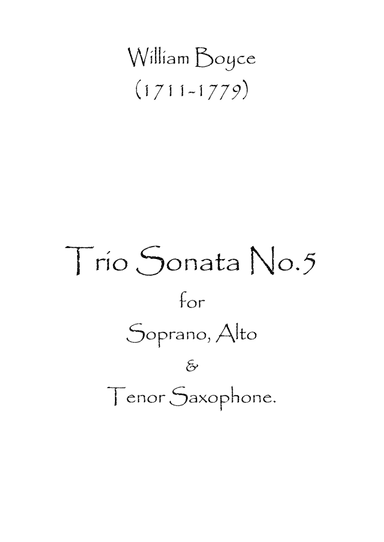 Trio Sonata No.5 (arr. Spence Bundy)