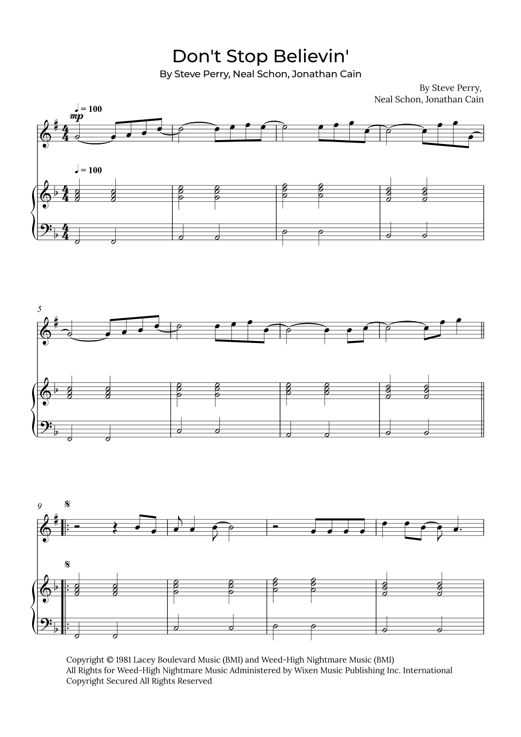 Don't Stop Believin' (arr. Alex Nunes Rodrigues)