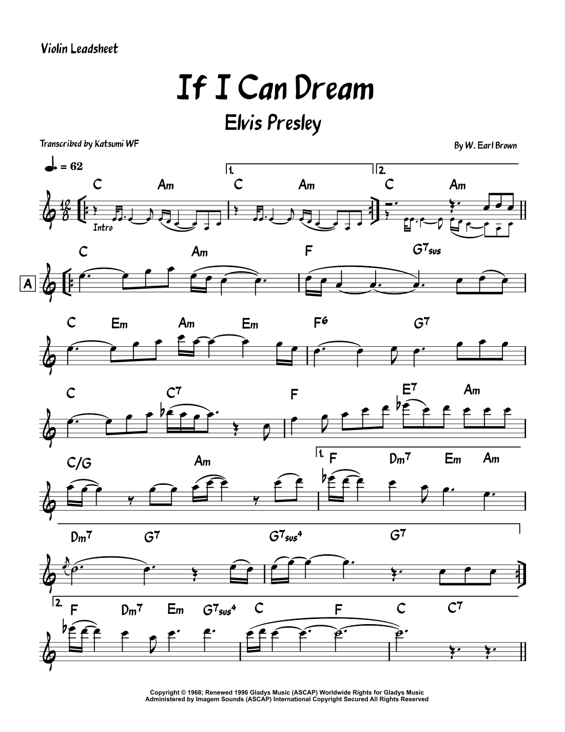 If I Can Dream (arr. Katsumi WF)
