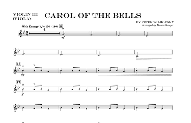 Carol Of The Bells - Score Only (arr. Mason Sawyer)