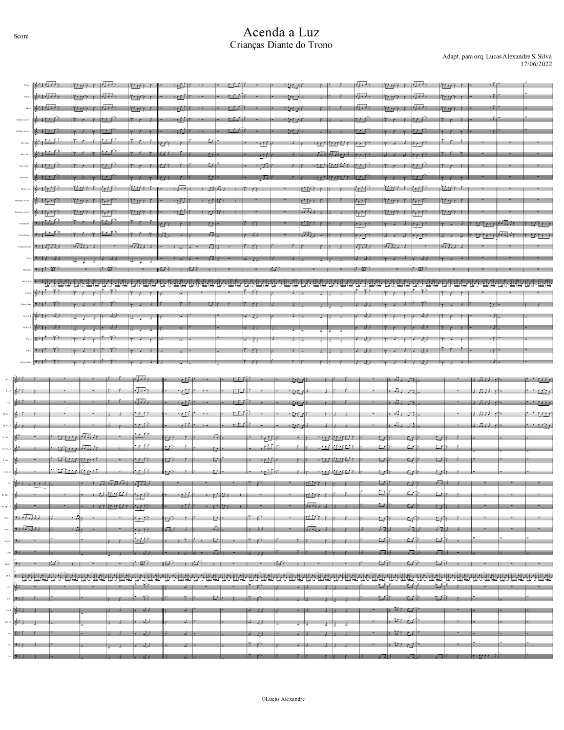 Acenda a Luz (arr. Lucas Alexandre Santos Silva)