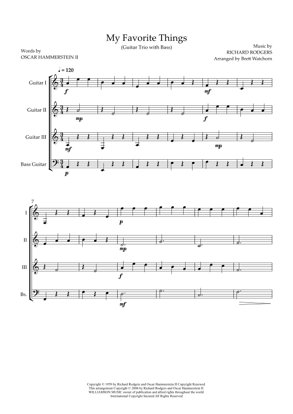 My Favorite Things (arr. Brett Watchorn)