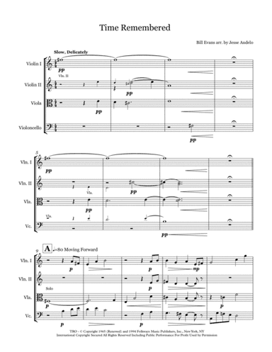 Time Remembered (arr. Jesse Audelo)