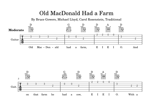 Old Macdonald Had A Farm (arr. Matt Lawton)