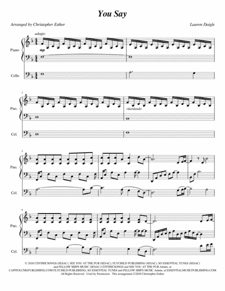 You Say (arr. Christopher Esther)