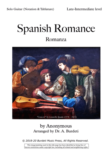 Spanish Romance - Romanza (Solo Guitar) (arr. Andrei Burdeti)