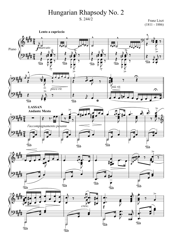 Hungarian Rhapsody No. 2 (arr. Zachary Corbett)