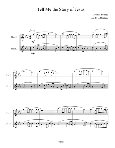 Tell Me the Story of Jesus (Flute Duet) (arr. B. C. Dockery)