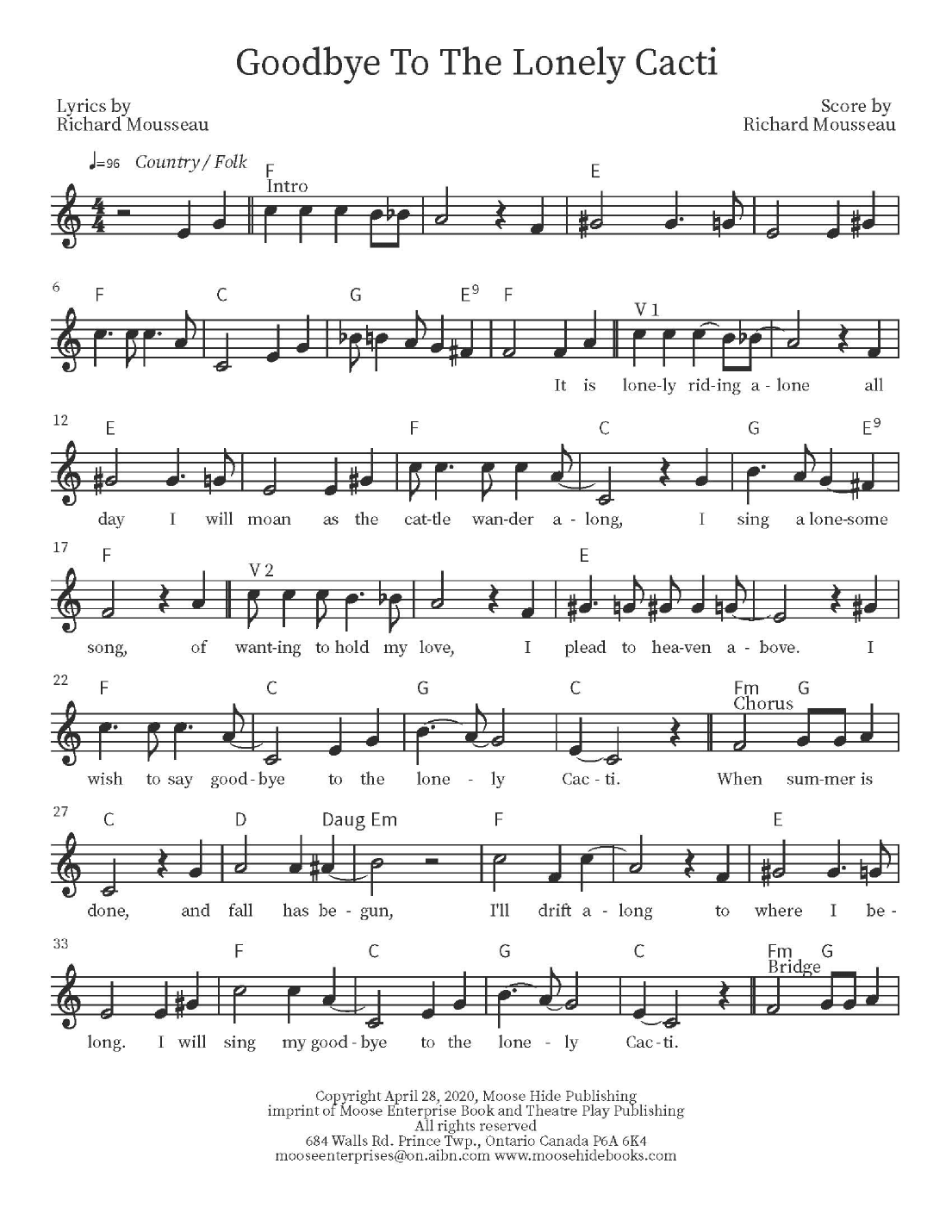 Goodbye To The Lonely Cacti