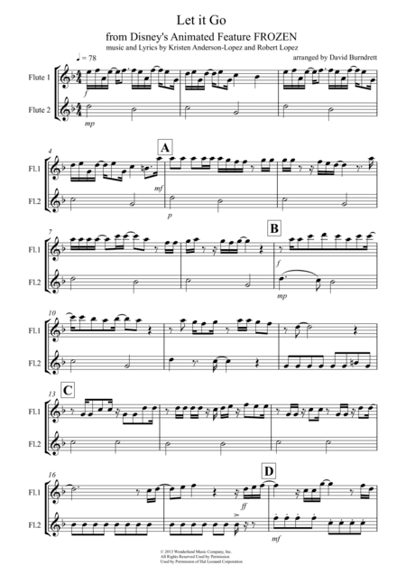 Let It Go (from Frozen) (arr. David Burndrett)