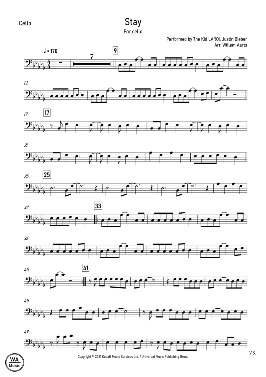 Stay (arr. Willem Aarts)