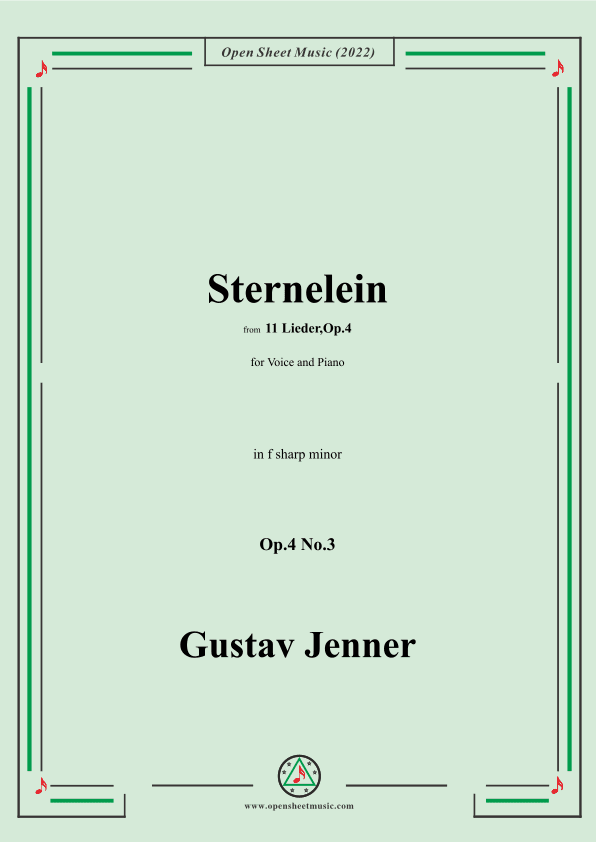 Jenner-Sternelein,in f sharp minor,Op.4 No.3 (arr. OSM Press)