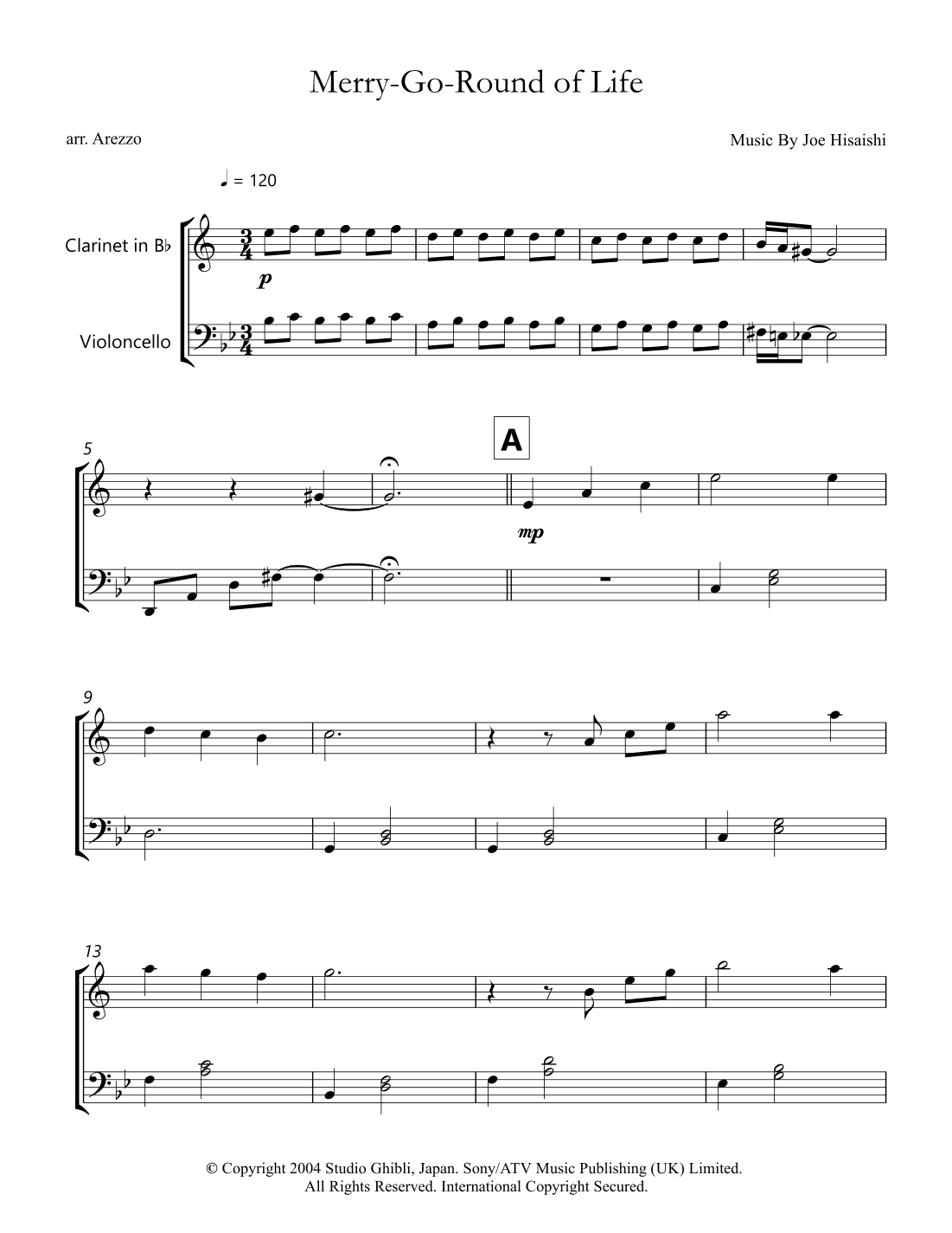 Merry-go-round Of Life (arr. Arezzo Music)