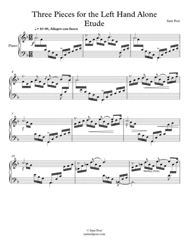 Three Pieces for the Left Hand Alone, op. 47
