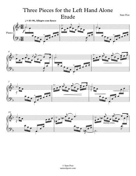 Three Pieces for the Left Hand Alone, op. 47