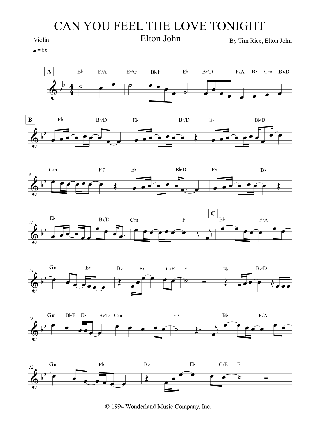 Can You Feel The Love Tonight (arr. Leo Silva)