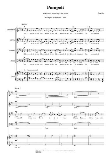 Pompeii (arr. Samuel Lewis)