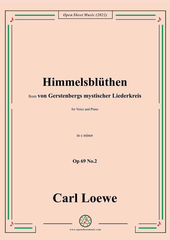 Loewe-Himmelsblüthen,Op 69 No.2,in c minor (arr. OSM Press)