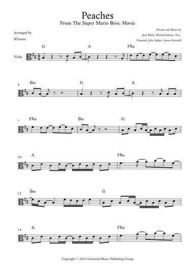 Peaches (arr. BTmusic)