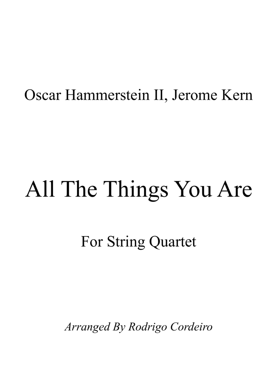 All The Things You Are (arr. Rodrigo Cordeiro)
