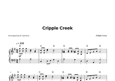 Cripple Creek - Intermediate Piano (arr. R. Salvario)